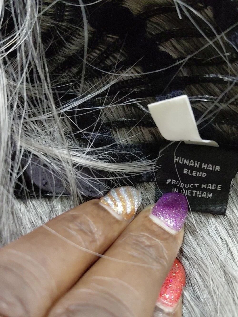 Short Silver Bob Wig with Side Bangs - Women Hair Exspecially Your Human Blend